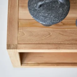 Adam - Meuble TV En Teck 120 Cm -Homezia Soldes Boutique 1200 1200 meuble tv en teck adam 120 cm 7