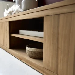 Basil - Meuble TV En Teck 140 Cm -Homezia Soldes Boutique 1200 1200 meuble tv en teck basil 140 cm 7