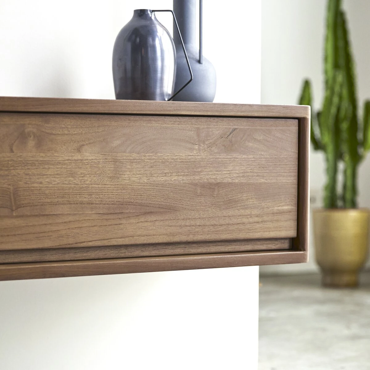 Circa - Meuble TV En Teck Massif 2 Tiroirs 110 Cm 7 Circa - Meuble TV En Teck Massif 2 Tiroirs 110 Cm – Image 7