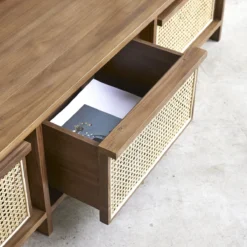 Roots - Meuble TV En Teck Massif Et Cannage 160 Cm 11 Roots - Meuble TV En Teck Massif Et Cannage 160 Cm -Homezia Soldes Boutique 1200 1200 meuble tv en teck massif et cannage roots 160 cm 4