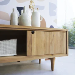 Jonàk - Meuble TV En Teck Massif 140 Cm -Homezia Soldes Boutique 1200 1200 meuble tv en teck massif jonak 140 cm 7