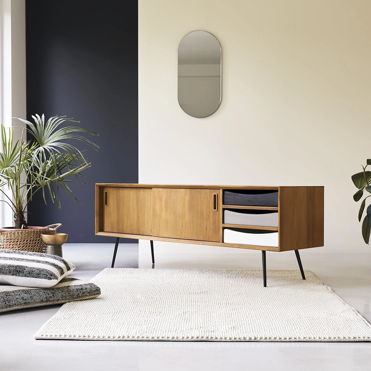 Ruben - Meuble TV En Teck 155 Cm 4 Ruben - Meuble TV En Teck 155 Cm â Image 4