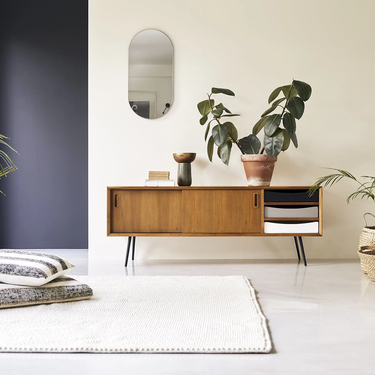 Ruben - Meuble TV En Teck 155 Cm 1 Ruben - Meuble TV En Teck 155 Cm