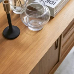 Simen - Meuble TV En Teck 155 Cm -Homezia Soldes Boutique 1200 1200 meuble tv en teck simen 155 cm 2