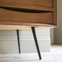 Simen - Meuble TV En Teck 155 Cm -Homezia Soldes Boutique 1200 1200 meuble tv en teck simen 155 cm 5