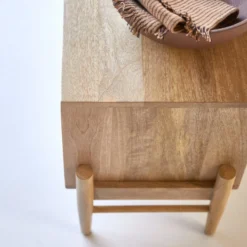 Sina - Meuble TV Manguier Massif Et Rotin 145 Cm -Homezia Soldes Boutique 1200 1200 meuble tv sina en manguier massif et rotin 145 cm 2