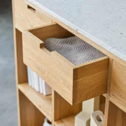 Miho - Bibliothèque Basse En Chêne Massif Et Terrazzo Premium White 7 Miho - Bibliothèque Basse En Chêne Massif Et Terrazzo Premium White -Homezia Soldes Boutique 1200 1200 miho bibliotheque basse en chene et terrazzo premium white 2