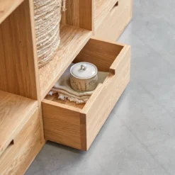 Miho - Console En Chêne Massif Et Terrazzo Premium Pink -Homezia Soldes Boutique 1200 1200 miho console en chene et terrazzo premium pink 2