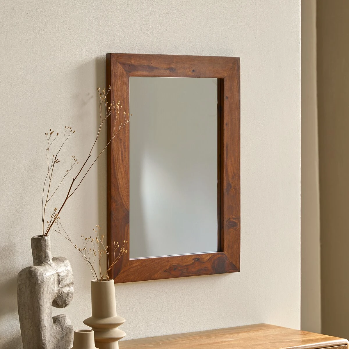 Kwarto - Miroir Déco En Palissandre Massif 70x50 Cm 4 Kwarto - Miroir Déco En Palissandre Massif 70x50 Cm – Image 4