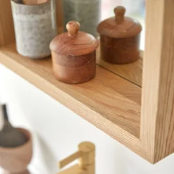 Easy - Miroir En Chêne 70x45 Cm -Homezia Soldes Boutique 1200 1200 miroir en chene massif easy 70x45 cm 2