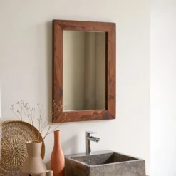 Kwarto - Miroir En Palissandre 70x50 Cm -Homezia Soldes Boutique 1200 1200 miroir en palissandre massif kwarto 70x50 cm 3