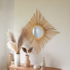 Isidore - Miroir En Rotin Naturel 80 Cm -Homezia Soldes Boutique 1200 1200 miroir en rotin isidore naturel 80 cm 3