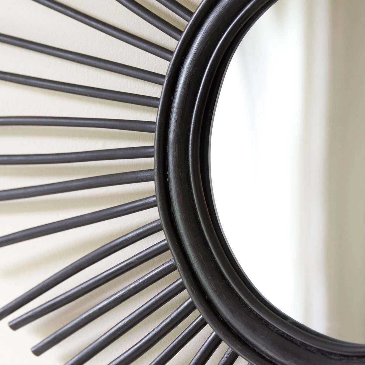 Isidore - Miroir En Rotin Noir 80 Cm 3 Isidore - Miroir En Rotin Noir 80 Cm – Image 3