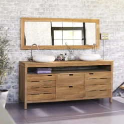 Tona - Miroir En Teck 160x60 Cm -Homezia Soldes Boutique 1200 1200 miroir en teck massif tona 160x60 cm 5