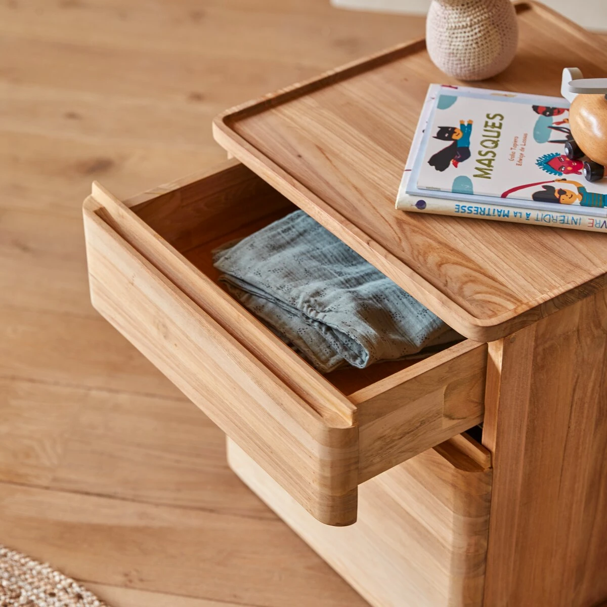 Nino - Chevet Enfant En Teck Massif 2 Nino - Chevet Enfant En Teck Massif – Image 2