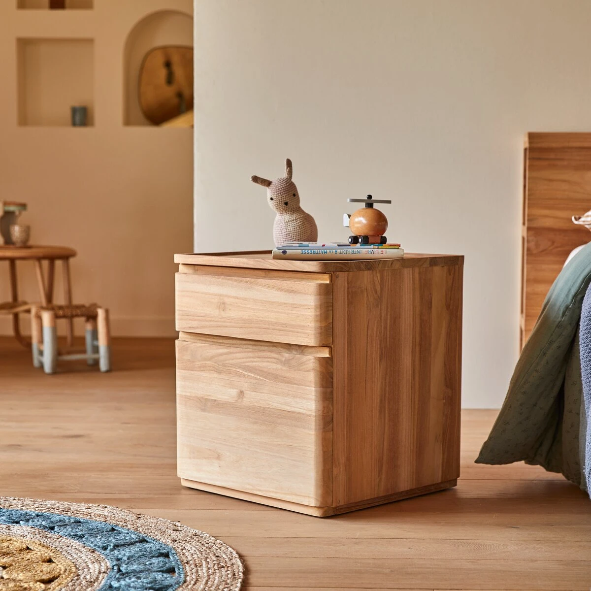Nino - Chevet Enfant En Teck Massif 4 Nino - Chevet Enfant En Teck Massif – Image 4