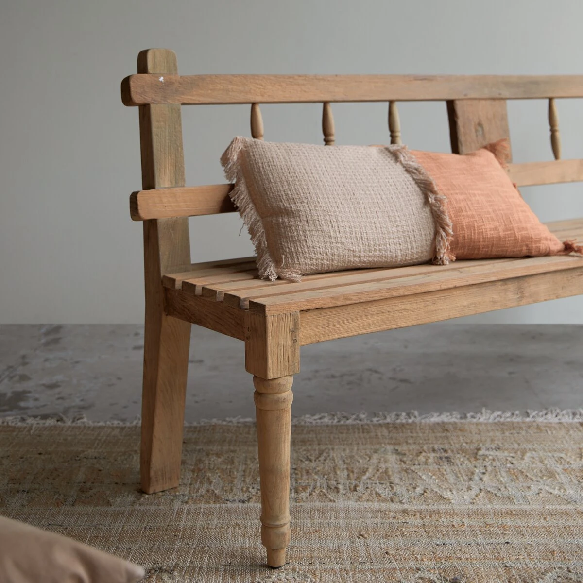 Paula - Banc En Teck Massif Recyclé 2 Paula - Banc En Teck Massif Recyclé – Image 2