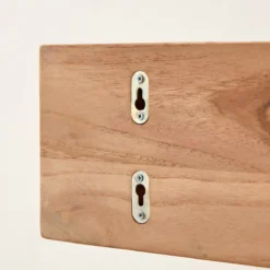 Sasha - Porte Serviette Mural En Teck Massif 100 Cm -Homezia Soldes Boutique 1200 1200 porte serviette mural en teck massif sasha 100 cm 2