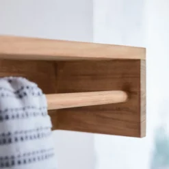 Ugo - Porte Serviette Mural En Teck Massif 100 Cm -Homezia Soldes Boutique 1200 1200 porte serviette mural en teck massif ugo 100 cm 4