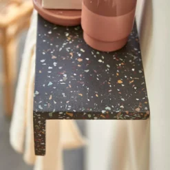 Clea - Porte Serviette Mural En Terrazzo Confetti -Homezia Soldes Boutique 1200 1200 porte serviette mural en terrazzo confetti clea 2