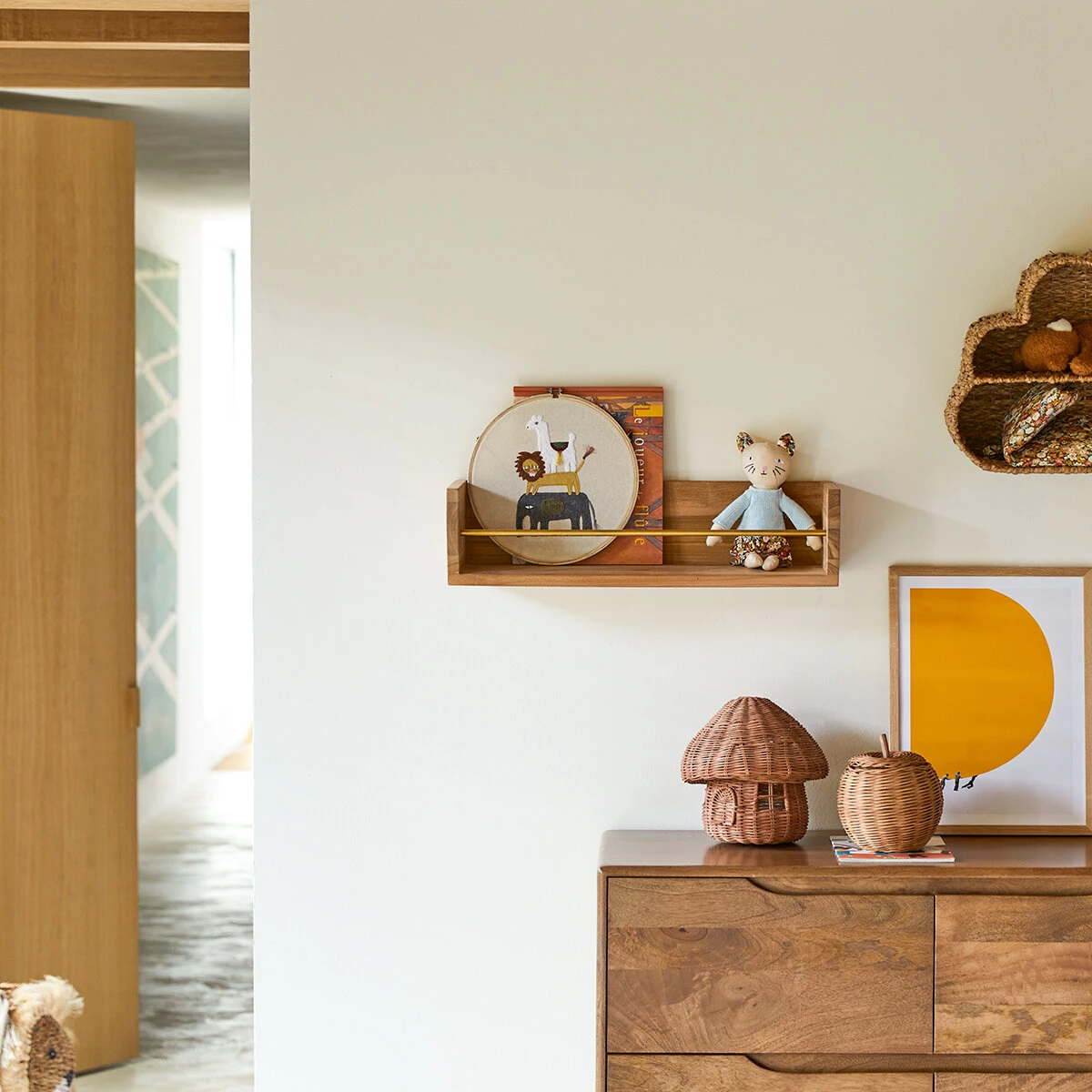 Sasha - Etagère Murale Enfant En Teck Massif 60 Cm 1 Sasha - Etagère Murale Enfant En Teck Massif 60 Cm