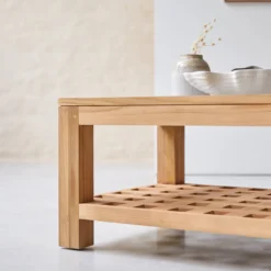 Kwad - Table Basse En Teck Massif -Homezia Soldes Boutique 1200 1200 table basse en teck massif kwad 3