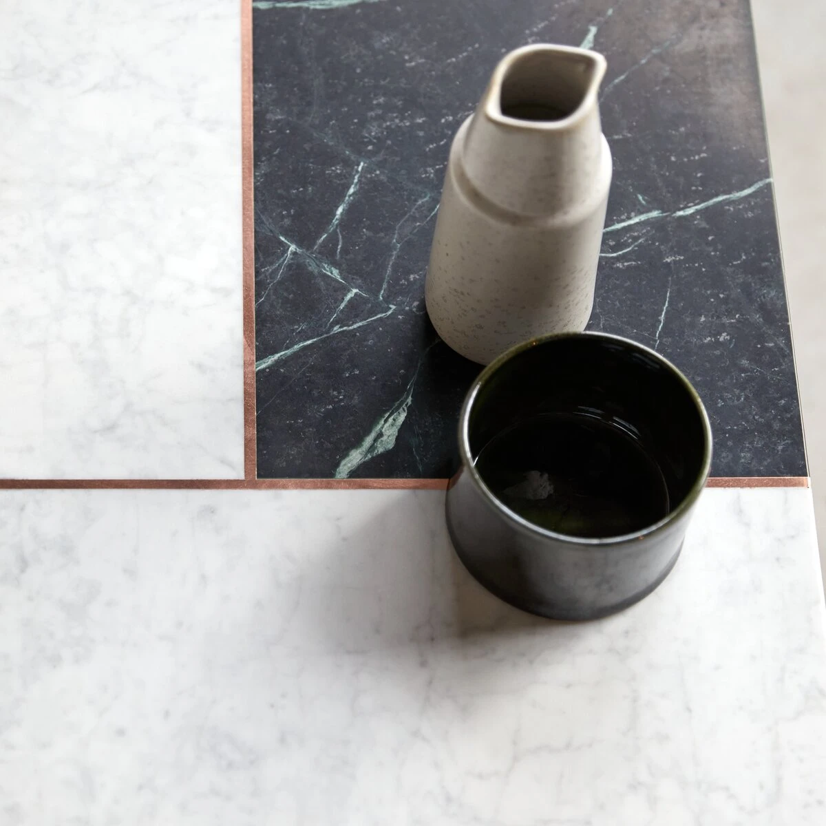 Stonepiet - Table Basse En Chêne Massif Et Marbre 95x40 Cm 2 Stonepiet - Table Basse En Chêne Massif Et Marbre 95x40 Cm – Image 2