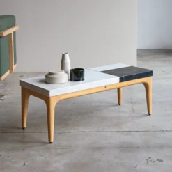 Stonepiet - Table Basse En Chêne Massif Et Marbre 95x40 Cm 9 Stonepiet - Table Basse En Chêne Massif Et Marbre 95x40 Cm -Homezia Soldes Boutique 1200 1200 table basse stonepiet en chene massif et marbre 95x40 cm 3