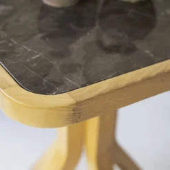 Café Crème - Table En Chêne Massif Et Marbre -Homezia Soldes Boutique 1200 1200 table cafe creme en chene massif et marbre 3