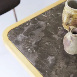 Café Crème - Table En Chêne Massif Et Marbre -Homezia Soldes Boutique 1200 1200 table cafe creme en chene massif et marbre 7