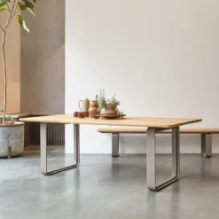 Harper - Table En Teck Massif Et Aluminium 6/8 Pers. -Homezia Soldes Boutique 1200 1200 table en teck massif et aluminium harper 6 8 pers 3