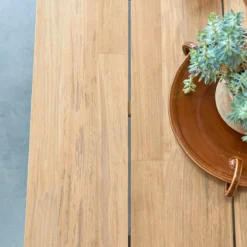 Harper - Table En Teck Massif Et Aluminium 6/8 Pers. -Homezia Soldes Boutique 1200 1200 table en teck massif et aluminium harper 6 8 pers 5