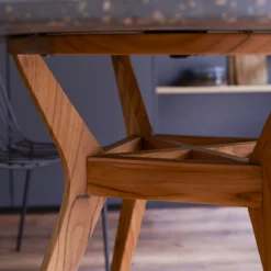 Juno - Table En Teck Massif Et Terrazzo 6 Pers. -Homezia Soldes Boutique 1200 1200 table en teck massif et terrazzo juno 6 pers 4