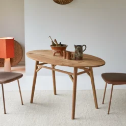 Elena - Table Ovale En Teck Massif Recyclé 2-4 Pers -Homezia Soldes Boutique 1200 1200 table ovale en teck massif recycle 2 4 pers elena 3