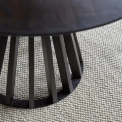 Greco - Table Ronde En Manguier Massif Et Métal 5 Pers -Homezia Soldes Boutique 1200 1200 table ronde en manguier massif et metal 5 pers greco 4