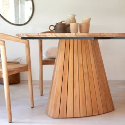 Paloma - Table Ronde En Teck Massif 6 Pers. -Homezia Soldes Boutique 1200 1200 table ronde en teck massif paloma 6 pers 2