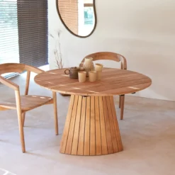Paloma - Table Ronde En Teck Massif 6 Pers. -Homezia Soldes Boutique 1200 1200 table ronde en teck massif paloma 6 pers 5