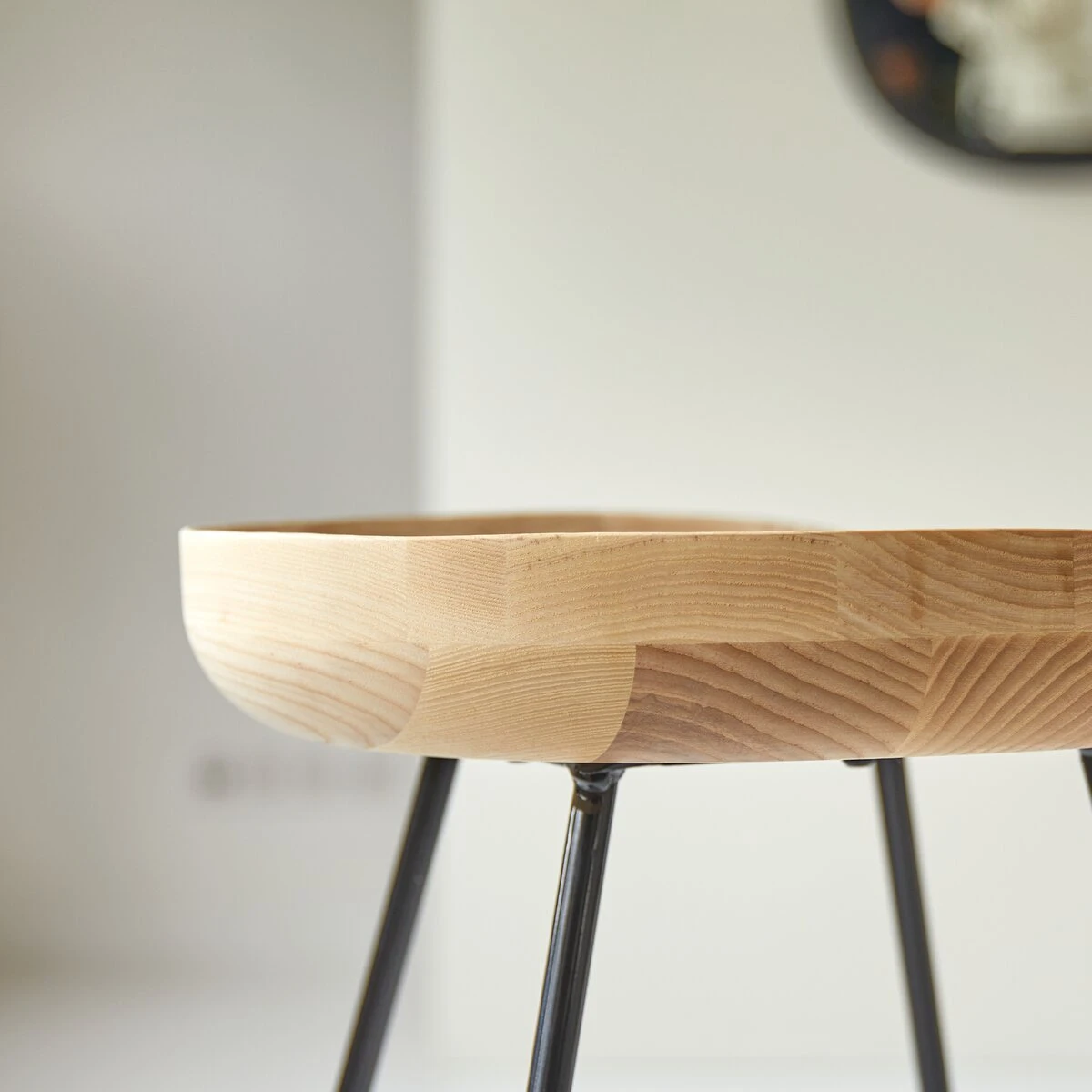 Mari - Tabouret Haut En Frêne Massif Et Métal Black 4 Mari - Tabouret Haut En Frêne Massif Et Métal Black – Image 4