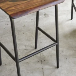 Talia - Tabouret Haut En Palissandre Massif Et Métal -Homezia Soldes Boutique 1200 1200 tabouret haut en palissandre massif et metal talia 4