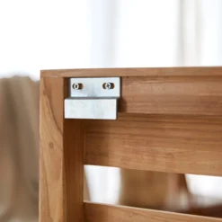 Urbain - Tête De Lit Enfant Avec étagères En Teck Massif 135 Cm -Homezia Soldes Boutique 1200 1200 urbain tete de lit enfant avec etageres en teck massif 135 cm 4