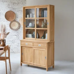 Coffee Tek - Vaisselier En Teck Massif 120 Cm -Homezia Soldes Boutique 1200 1200 vaisselier en teck massif coffee tek 120 cm 3