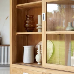 Coffee Tek - Vaisselier En Teck Massif 160 Cm -Homezia Soldes Boutique 1200 1200 vaisselier en teck massif coffee tek 160 cm 5