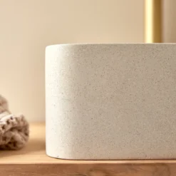 Thaïs - Vasque Carrée En Terrazzo Cream -Homezia Soldes Boutique 1200 1200 vasque carree en terrazzo cream thais 4