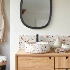 Milos - Vasque Ronde En Terrazzo Premium Brown -Homezia Soldes Boutique 1200 1200 vasque en terrazzo premium brown milos 4