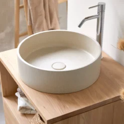 Gina - Vasque Ronde En Terrazzo Cream