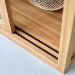 Coffee Tek - Vitrine En Teck Massif 120 Cm -Homezia Soldes Boutique 1200 1200 vitrine en teck massif coffee tek 120 cm 2