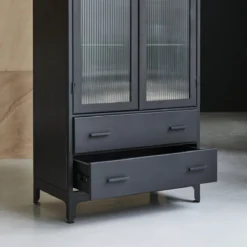 Emil - Vitrine Haute En Métal -Homezia Soldes Boutique 1200 1200 vitrine haute en metal emil 4