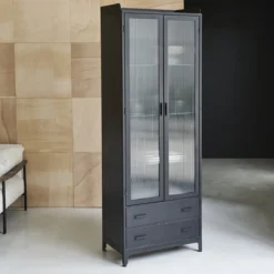 Emil - Vitrine Haute En Métal -Homezia Soldes Boutique 1200 1200 vitrine haute en metal emil 5