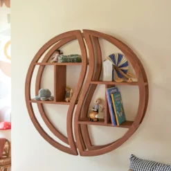 Ying Yang - Etagère Murale Enfant En Teck Massif -Homezia Soldes Boutique 1200 1200 ying yang etagere murale enfant en teck massif 3