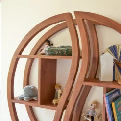 Ying Yang - Etagère Murale Enfant En Teck Massif -Homezia Soldes Boutique 1200 1200 ying yang etagere murale enfant en teck massif 4